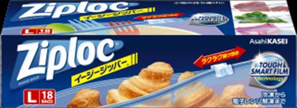 まとめ買い-12点セット ジップロックイージージッパーＬ大容量品１８枚入 旭化成ホームプロダクツ 保存容器