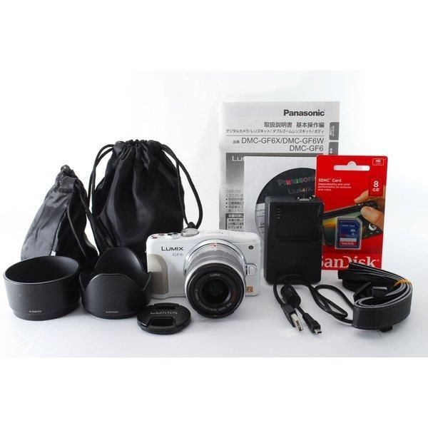 美品 LUMIX GF6W　ダブルレンズズームキット ホワイト 美品 LUMIX GF6W ダブルレンズズームキット ホワイト Panasonic 中古 1
