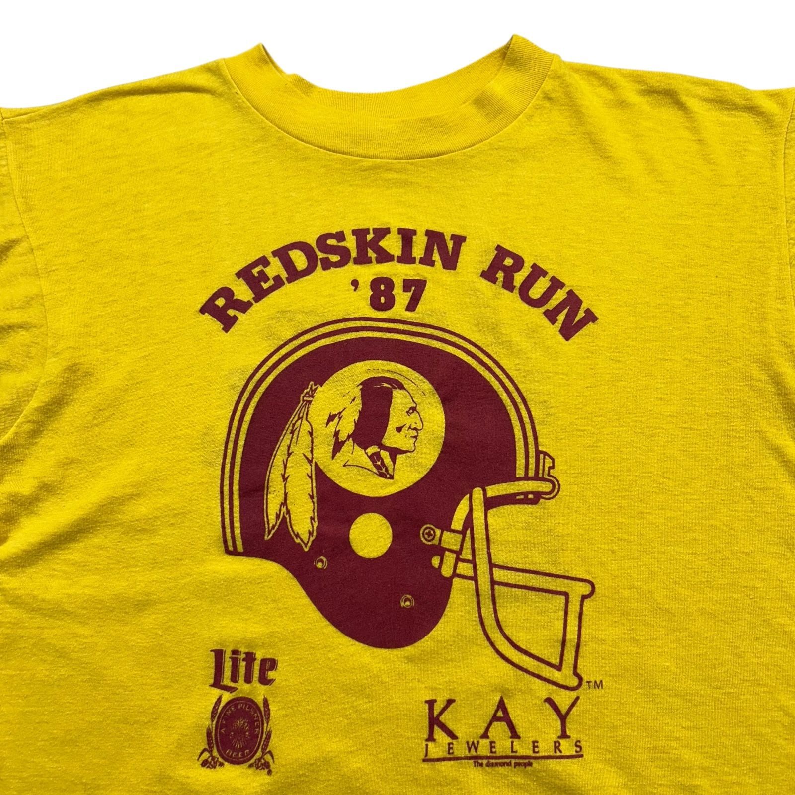 80s NFL ワシントン レッドスキンズ ラン 1987 Tシャツ サイズ L