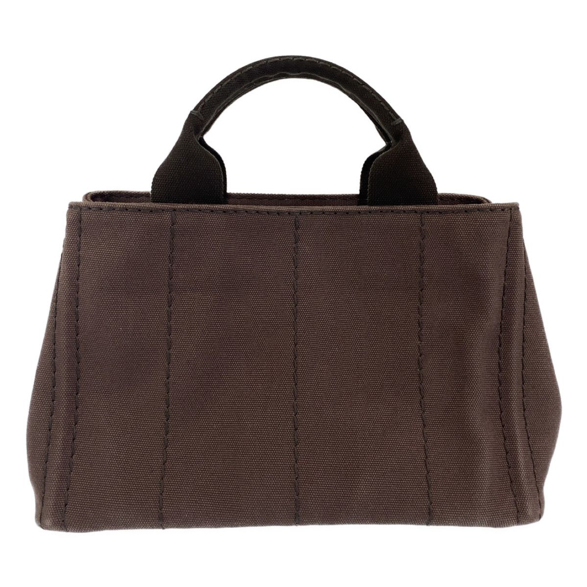 PRADA プラダ カナパ 三角ロゴプレート ブラウン 茶色 キャンバス