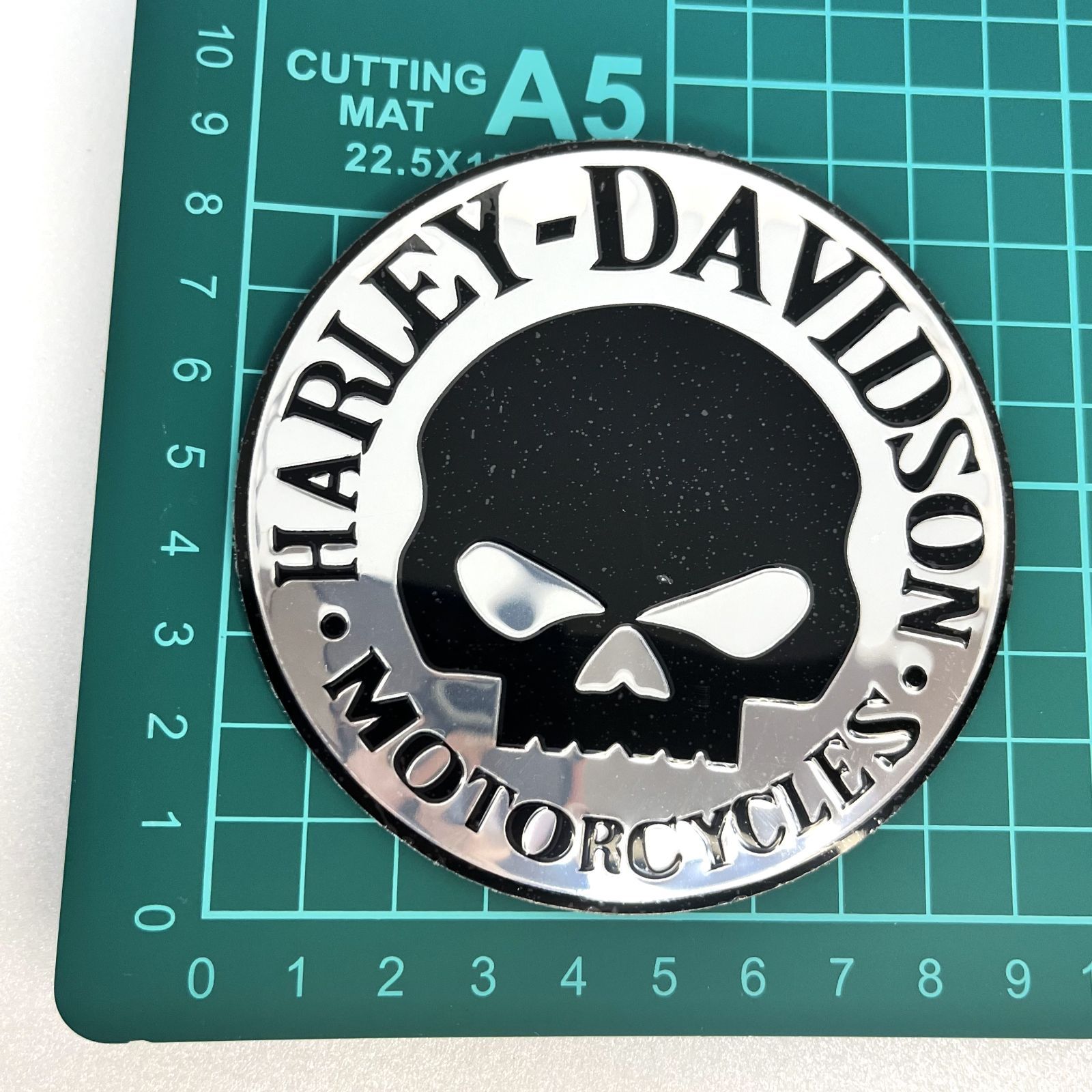 ハーレーダビッドソンHarleyDavidsonスカル 3D立体ステッカー 防水仕様 