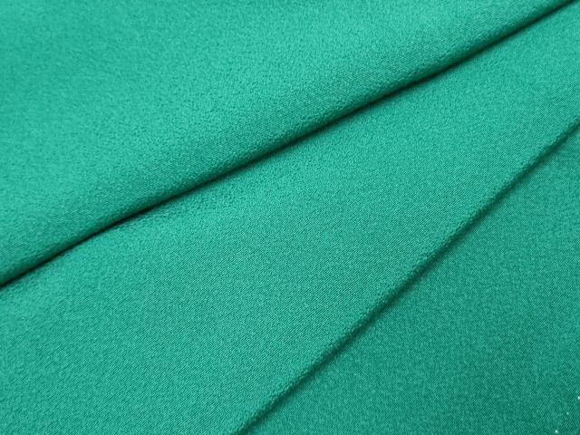 平和屋着物●上質な色無地 花緑青色 正絹 DAAY2453op