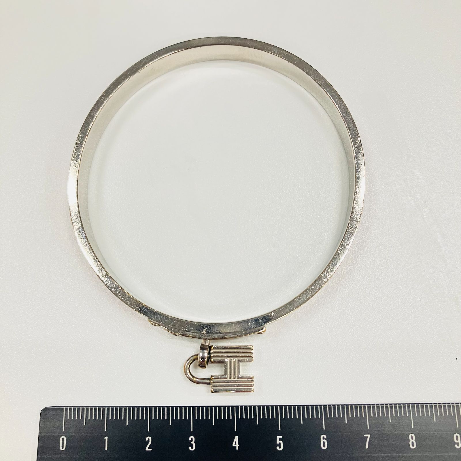 HERMES♡H バングル ベージュ HERMES】エルメス バングル ユーズド 中古 レディースの通販