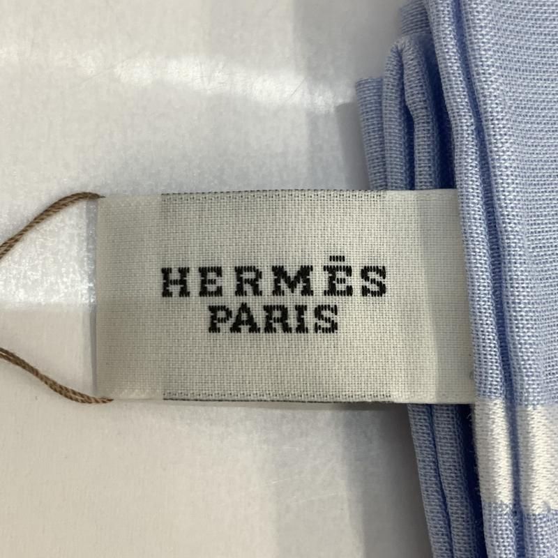 HERMES ハンカチーフ ジャガードH ブルーシエル 92 MEDICALDB_JP