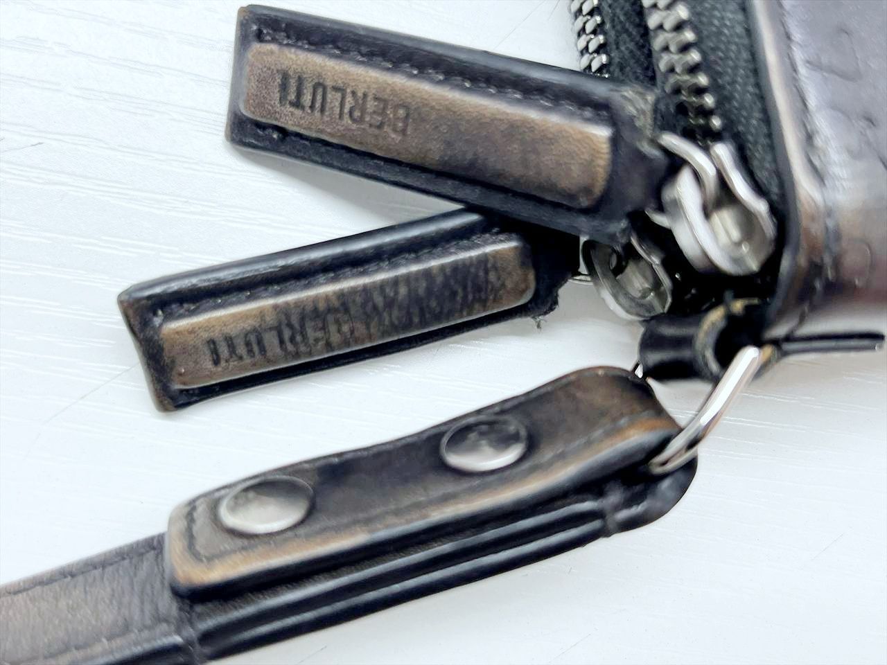 Berluti ベルルッティ タリ スクリットレザー ロングジップ