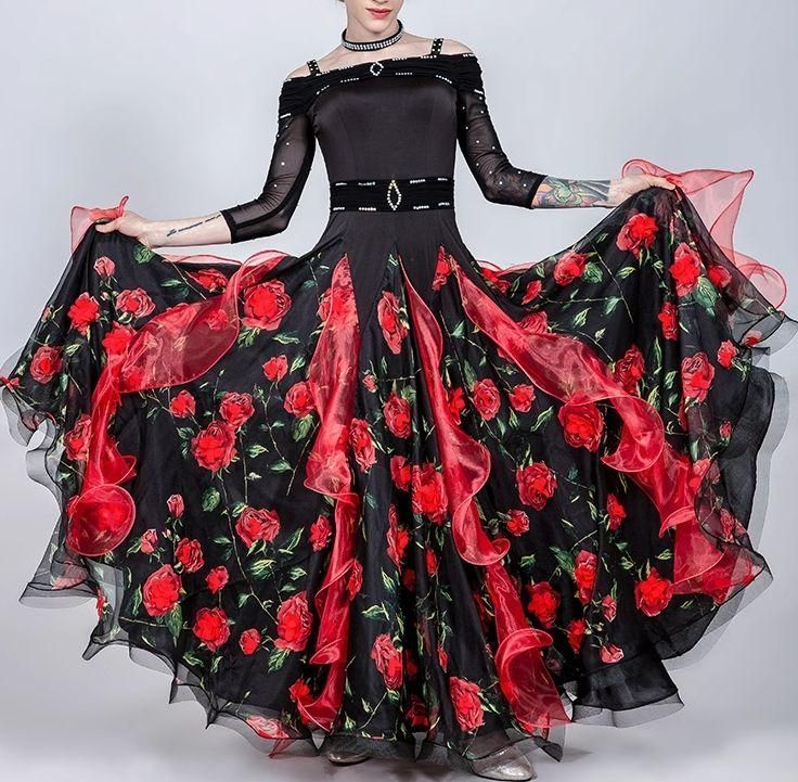 新色 社交ダンスドレス モダンダンス 華やかな オーダーメイド 社交