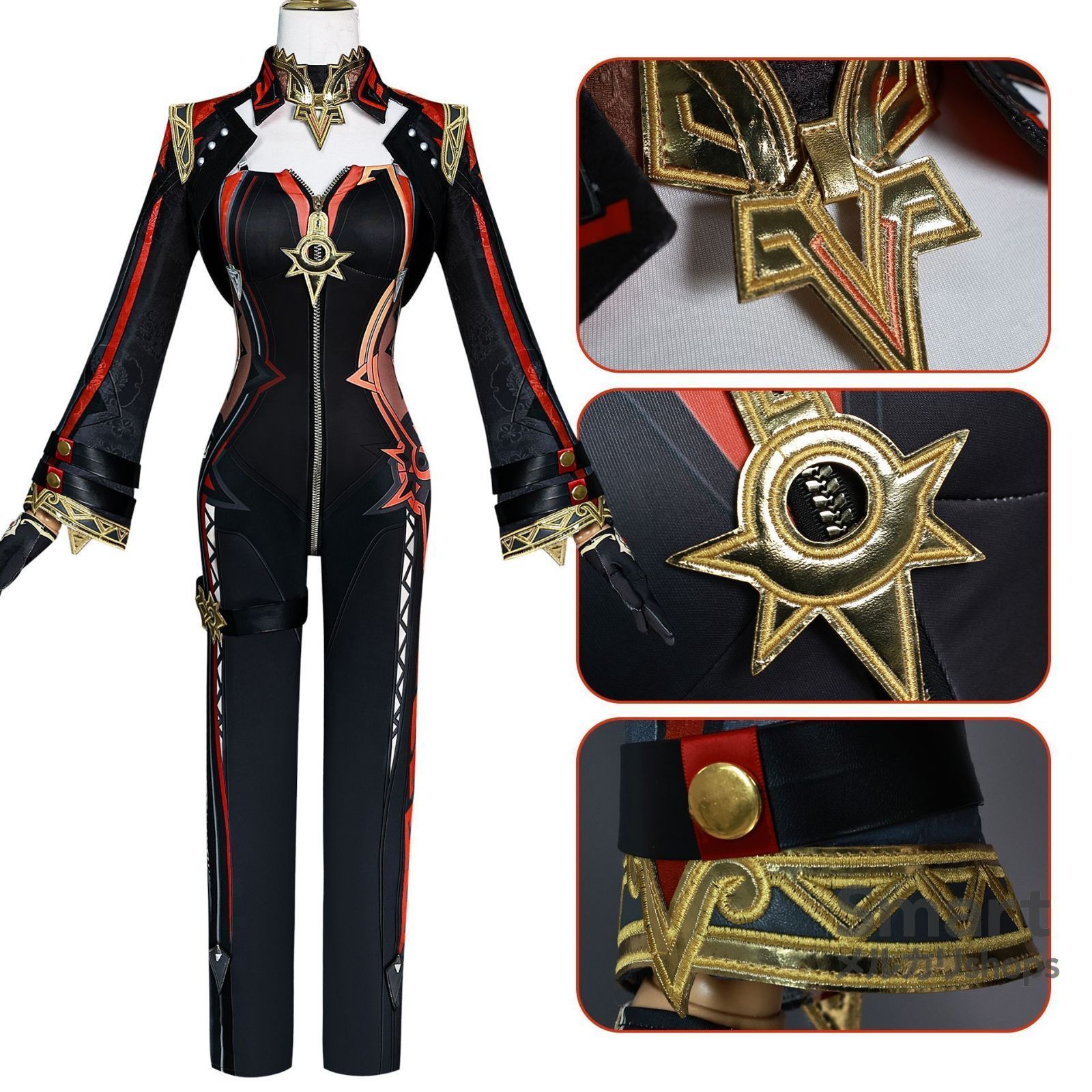 コスプレ 衣装 マヴィカ 原神 ナタ 火神風 フルセット アニメ キャラクター 仮装服 M250908-4