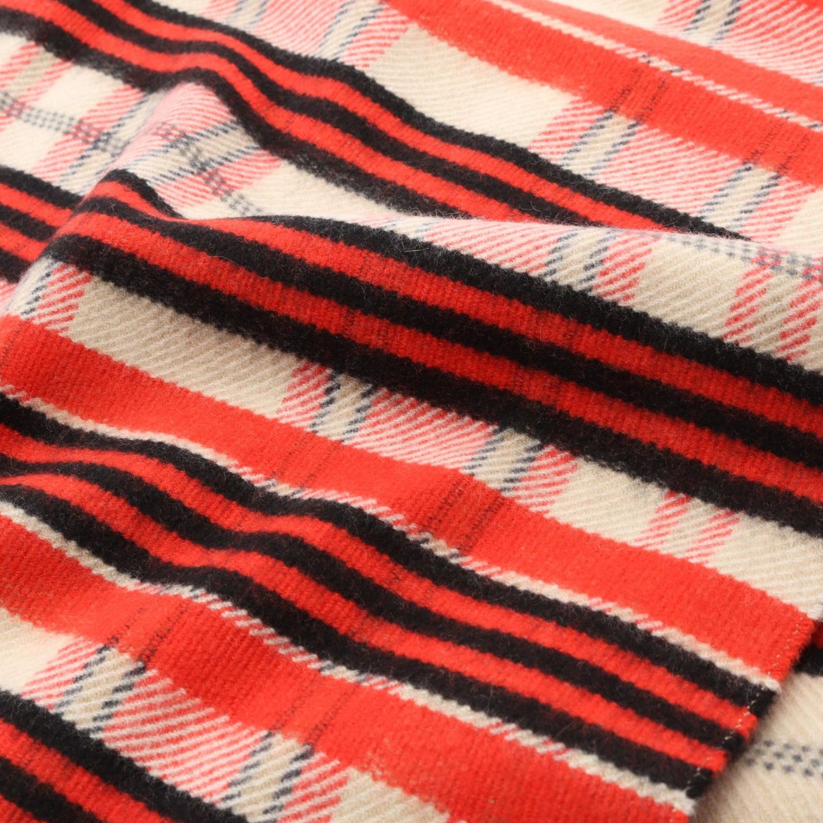 エルメス HERMES チェック柄 ショール 衣料品 カシミヤ レディース  