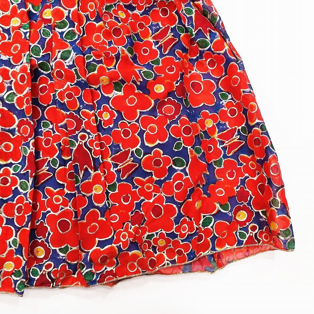 TSUMORI CHISATO ツモリチサト ミニスカート レッド シルク100