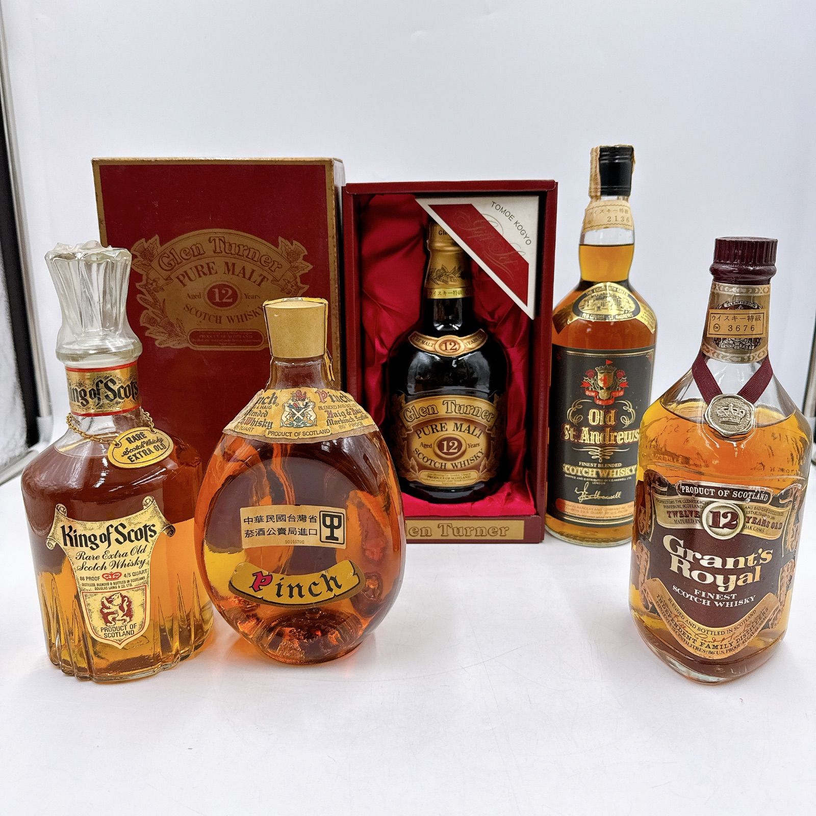 未開栓】ウイスキー5点おまとめ GlenTurner KingofScots Grant