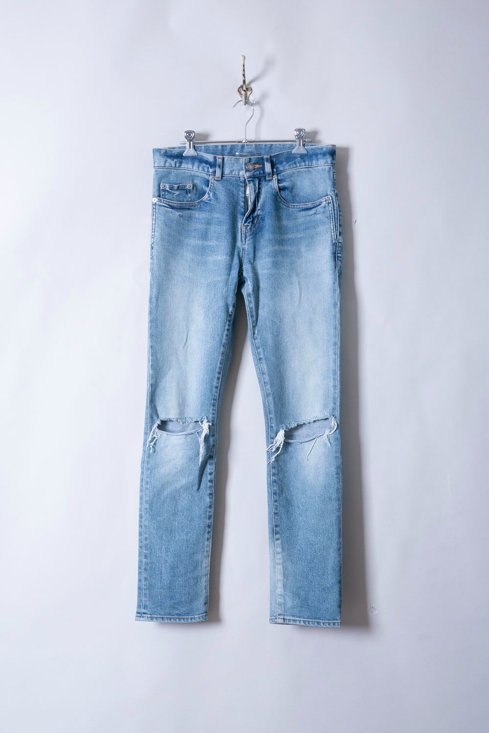 Saint Laurent サンローラン ニークラッシュ デニムパンツ - メルカリ