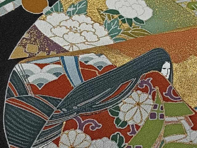 平和屋着物□豪華黒留袖 友禅 作家物 風景文 正絹 逸品 AAAY3535mf