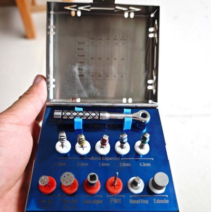 歯科口腔歯科用インプラント器具インプラント歯骨劈開骨押出骨拡張ツールボックスセット