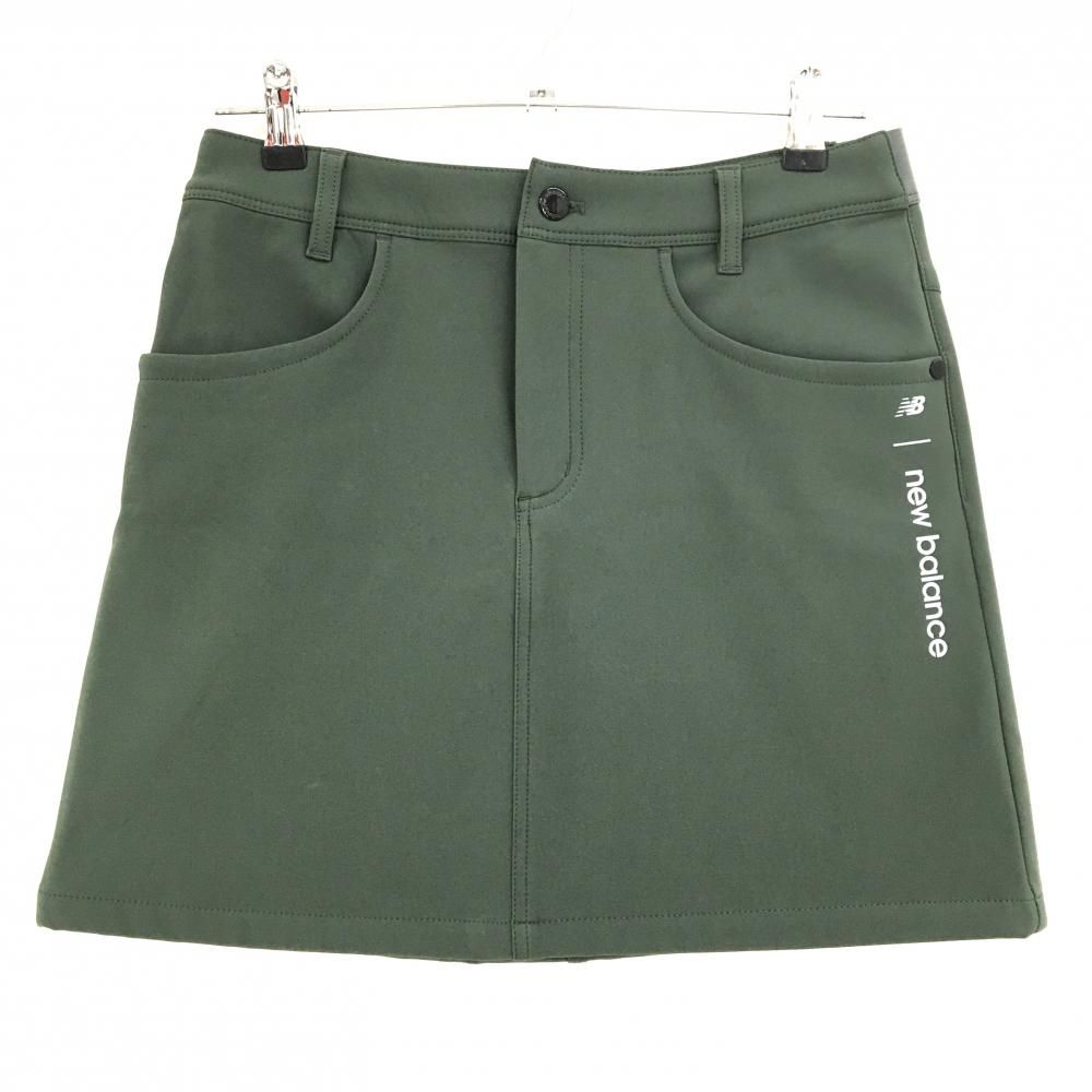 超 ニューバランスゴルフ スカート グリーン ロゴシルバー レディース 2 L ゴルフウェア モデル New Balance