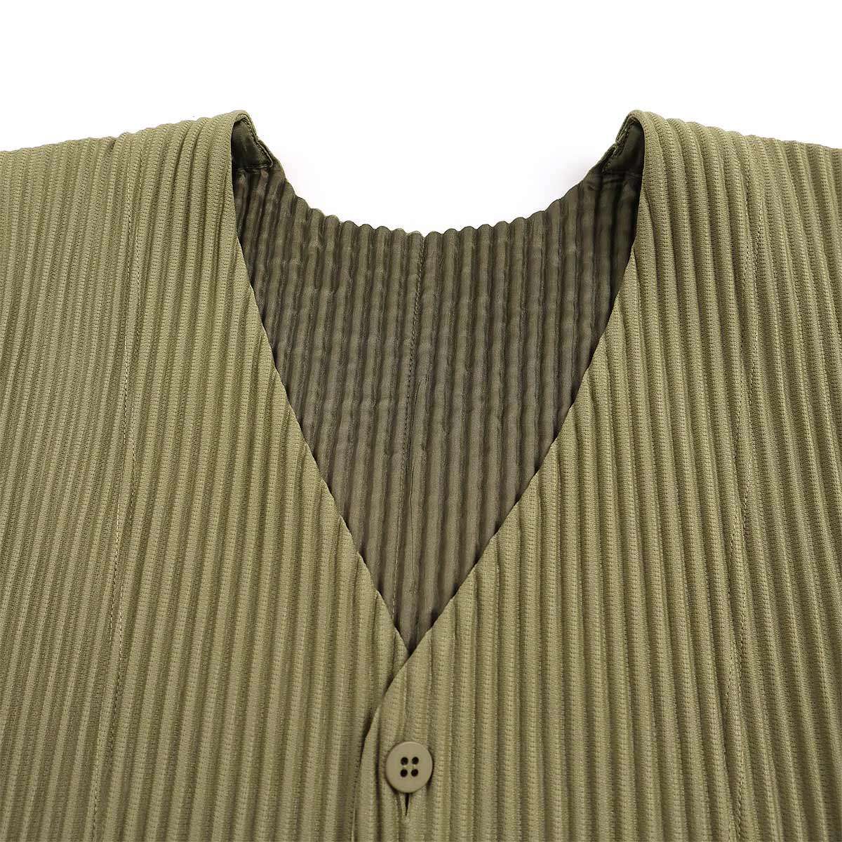 HOMME PLISSE ISSEY MIYAKE オム プリッセ イッセイ ミヤケ 23AW TAILORED PLEATS 1 VEST  プリーツジレベスト HP33JE151 カーキ 3