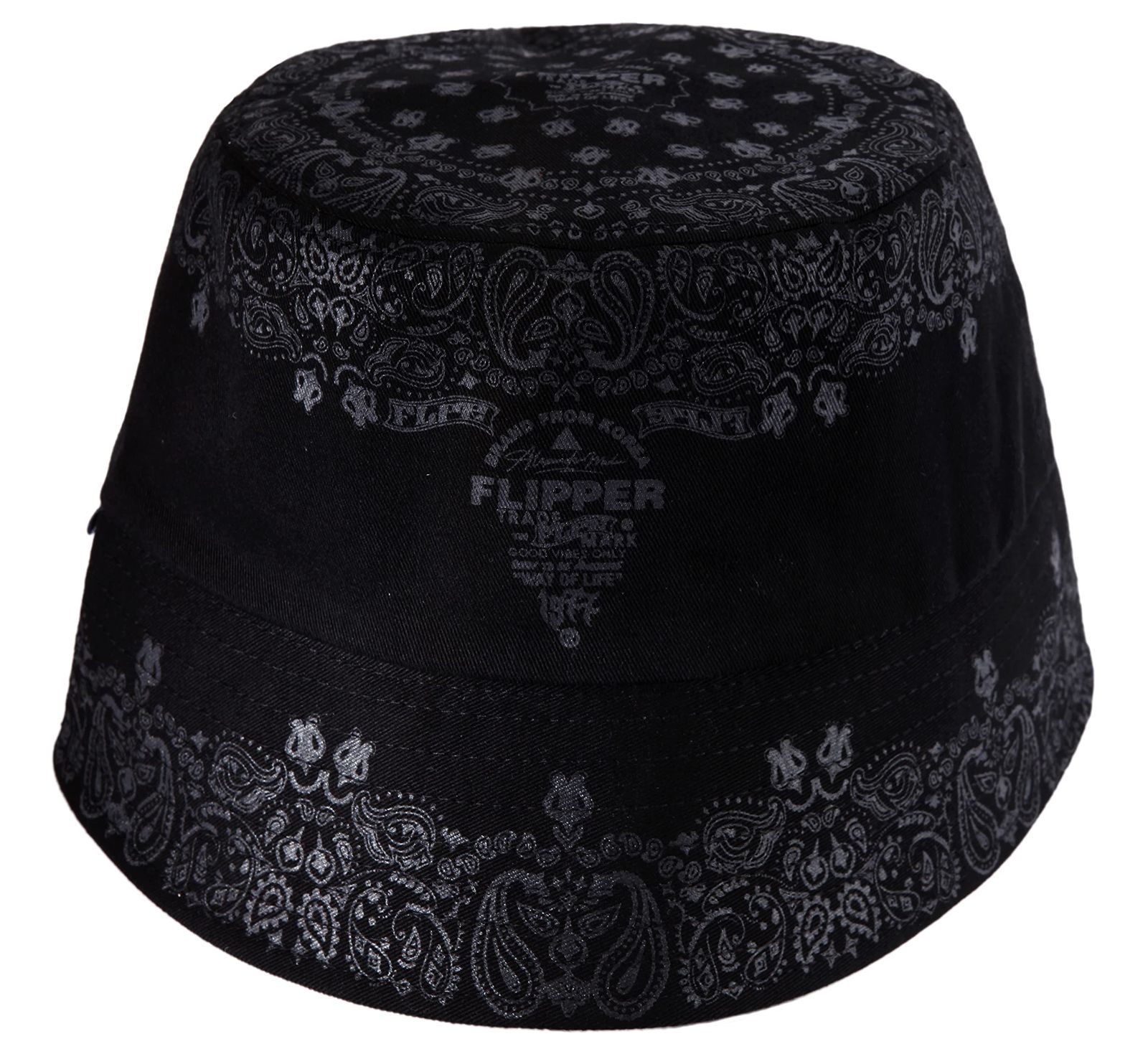 Size:S-M_Color:オール・ブラック Flipper バケットハット