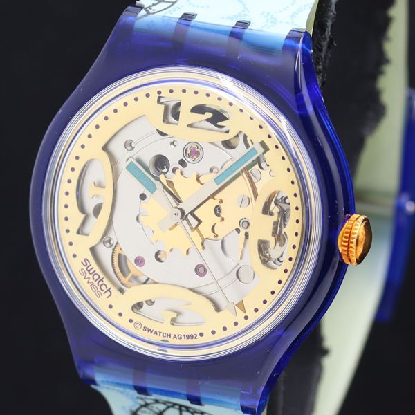 保⁄箱付 オートマチック スウォッチ swatch スケルトン 腕時計 自動巻
