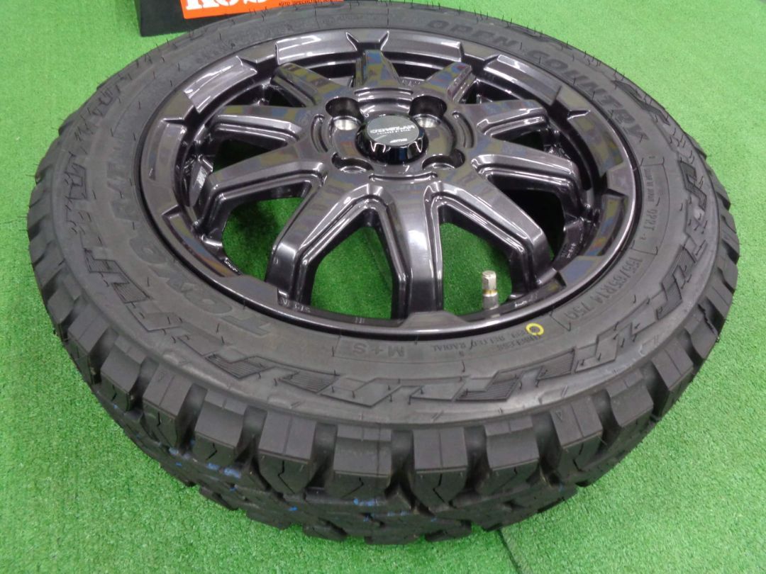 サーキュラーC10S　4.5J-14　4H100 +45　オープンカントリーR/T　155/65R14　中古セット　4本　神奈川県