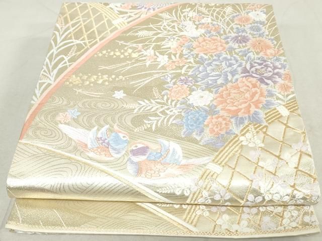 A692★逸品‼️宝船‼️袋帯正絹テーブルランナー2m17cm A599☆高級‼️豪華刺繍‼️袋帯正絹テーブルランナー2m16cm