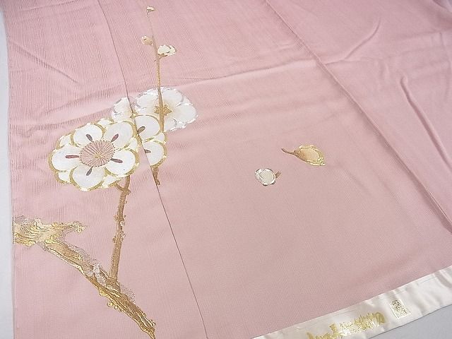 平和屋本店□極上 山口静樹 山口美術織物 訪問着 仮絵羽 駒刺繍 錦繍