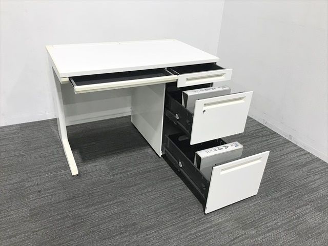 片袖デスク アドバンス ホワイト オフィスデスク 事務机