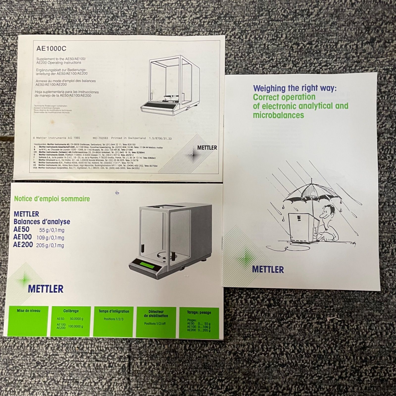 分析用上皿電子天秤 AE1000C