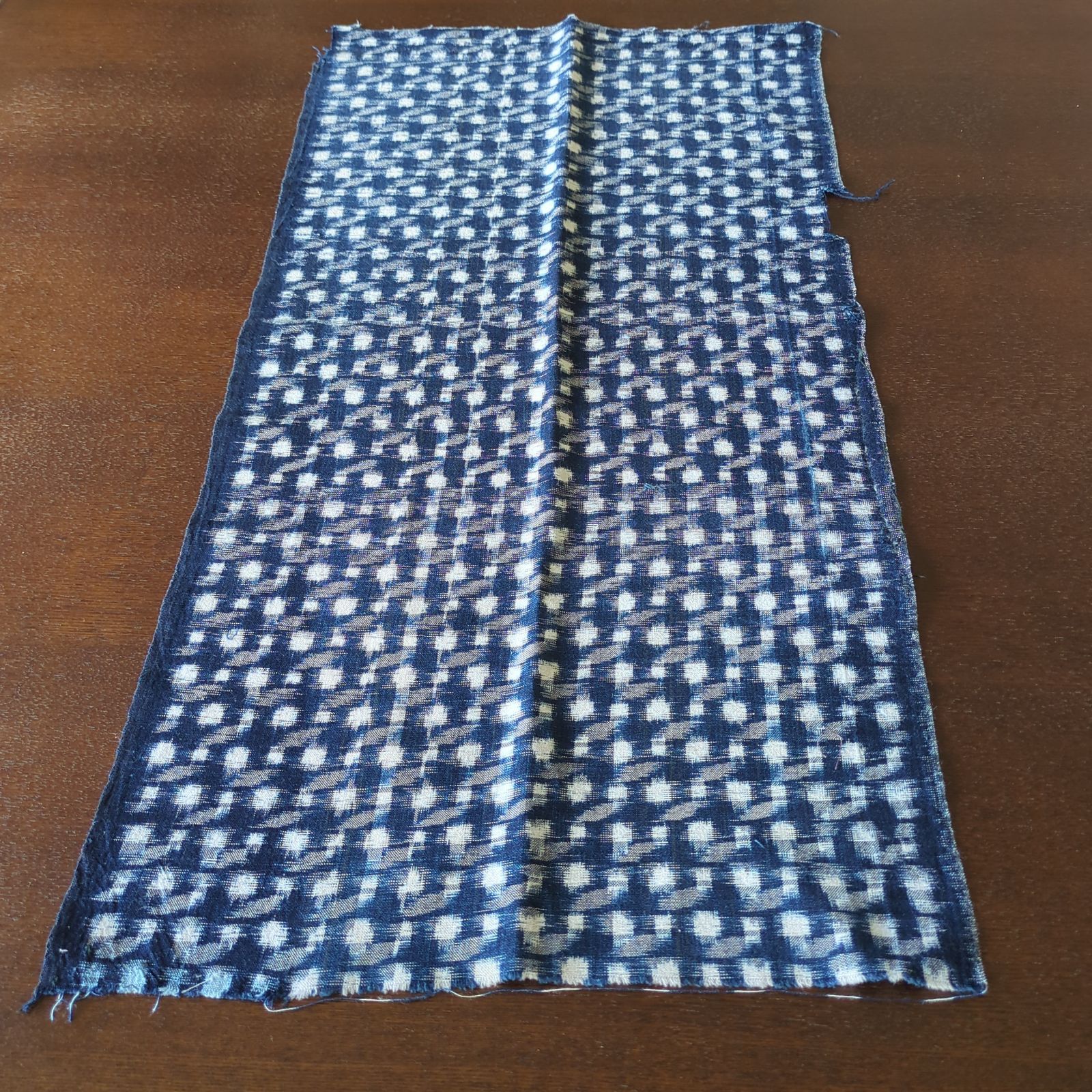 藍染めの久留米絣が2種類と菱形模樣の時代布 - メルカリ