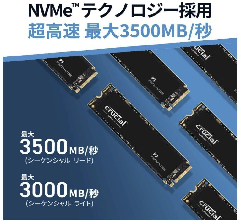 新品未開封】Crucial クルーシャル 内蔵SSD P3シリーズ M.2 2280