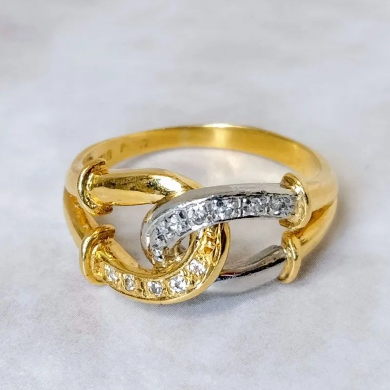 インフェニティk18メインプラチナ900コンビダイヤモンドリング0.07ct