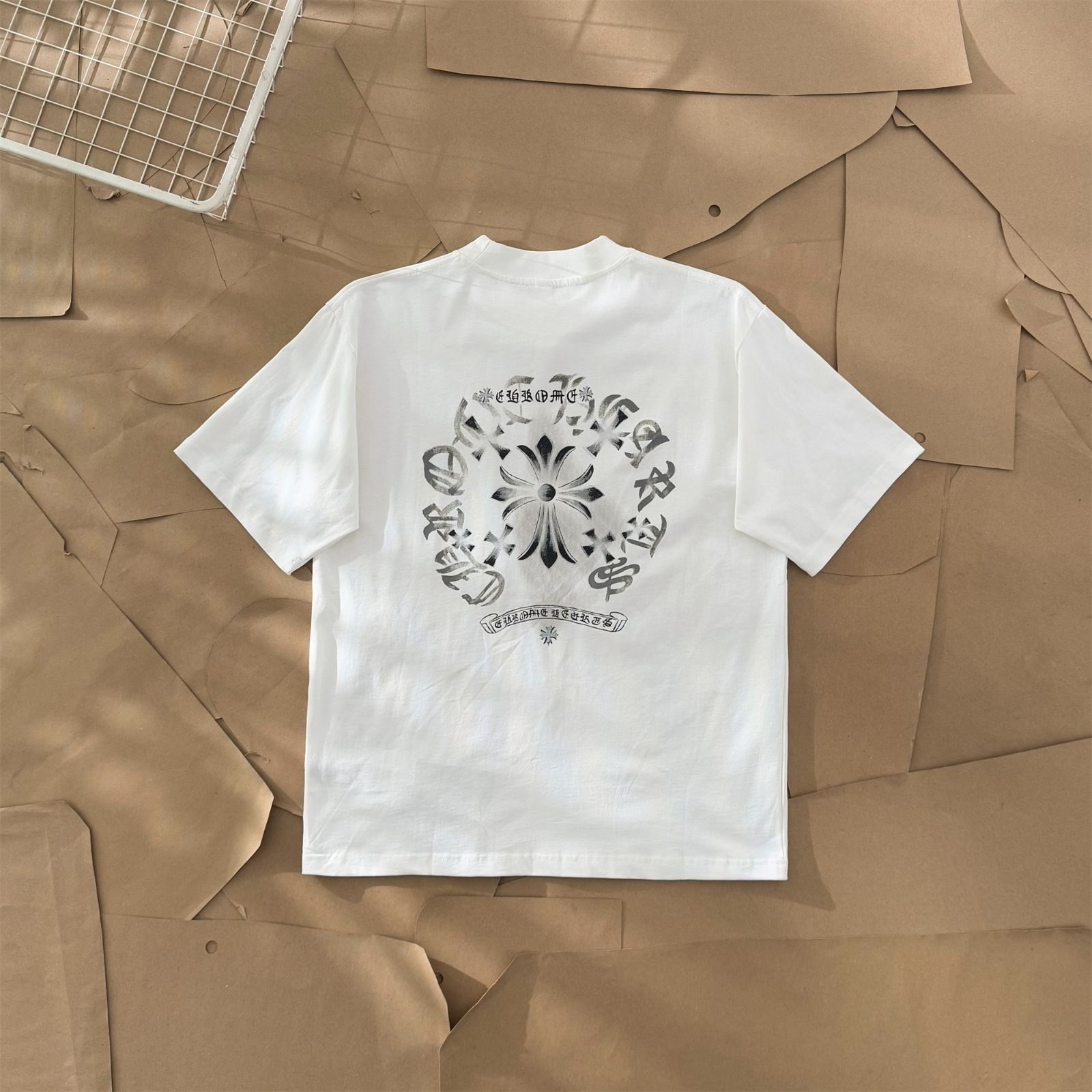 Chrome hearts 25SS春夏ファッション胸囲クロスプリント半袖Tシャツ
