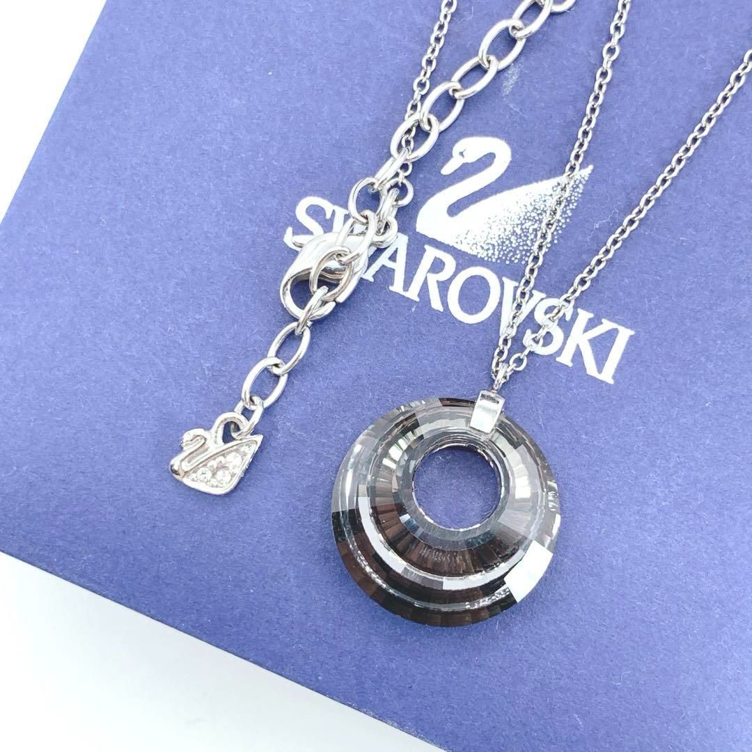 SWAROVSKI スワロフスキー クリスタル ネックレス リバーシブル 黒