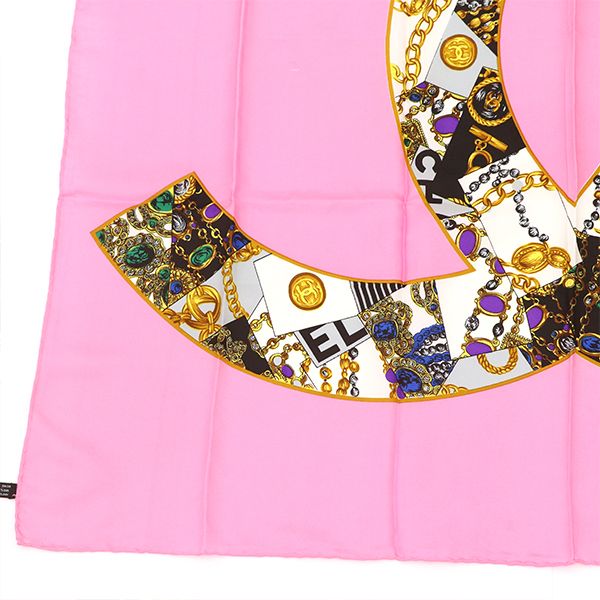 シャネル CHANEL ジュエリーモチーフ ココマーク スカーフ 100