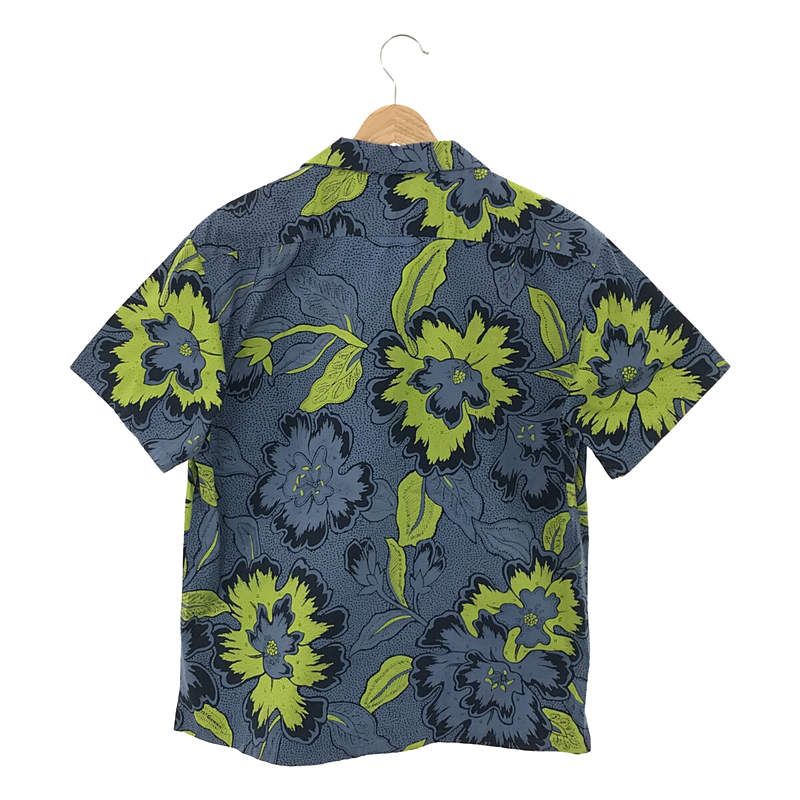 美品 CALEE 花 柄 コットン レーヨン オープンカラー アロハ シャツ M 美品】 CALEE / キャリー | 花柄 オープンカラー アロハシャツ