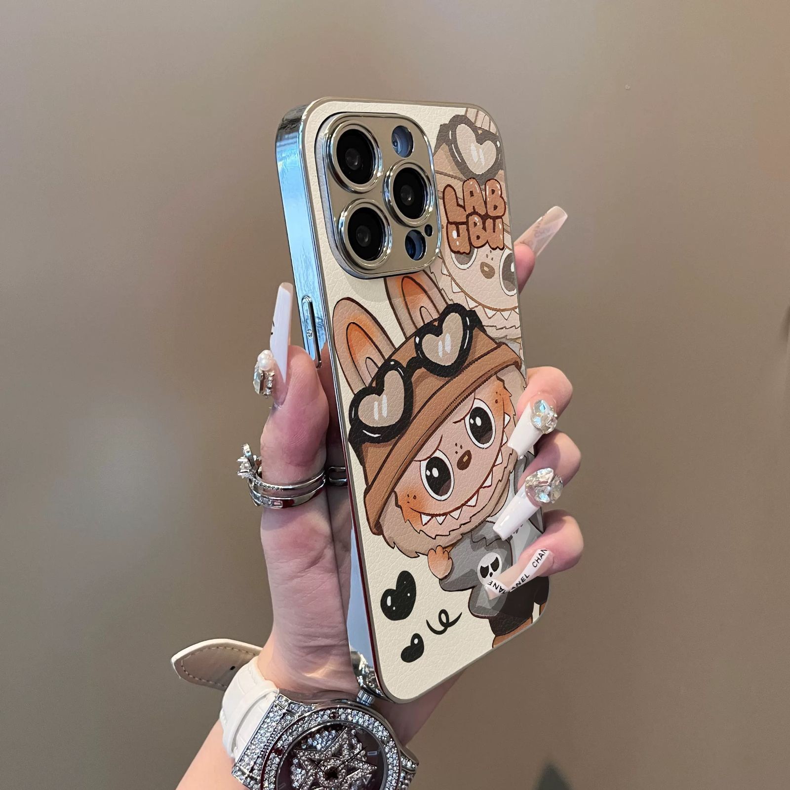 新品人気 スマホケース iPhone16 ケース 可愛い LABUBU柄