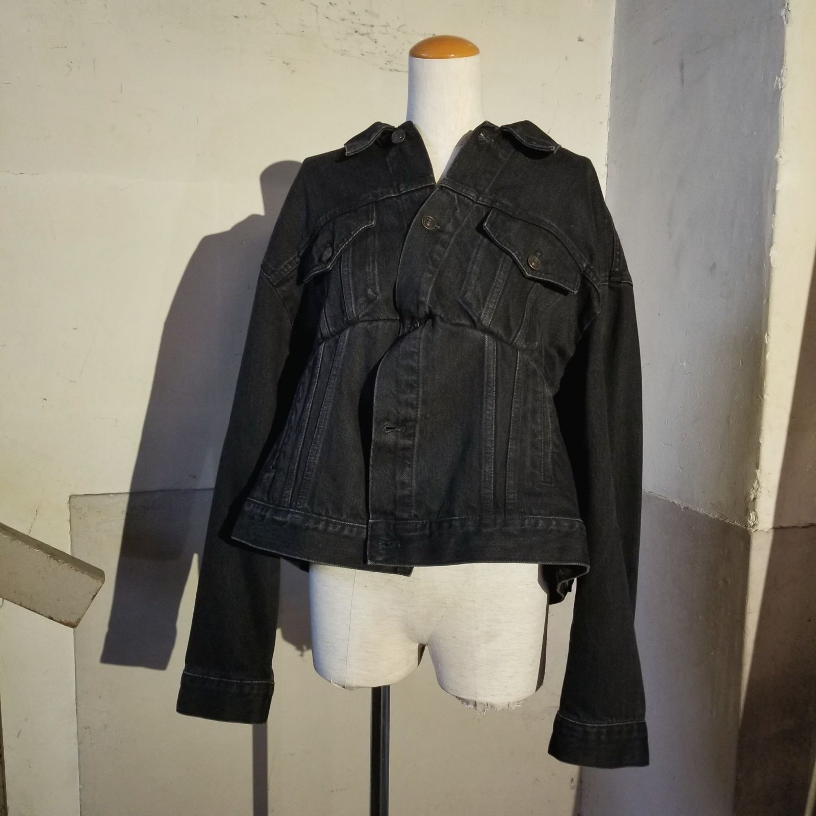 BALENCIAGA Swing Jacket 38 BLACK バレンシアガ スウィング