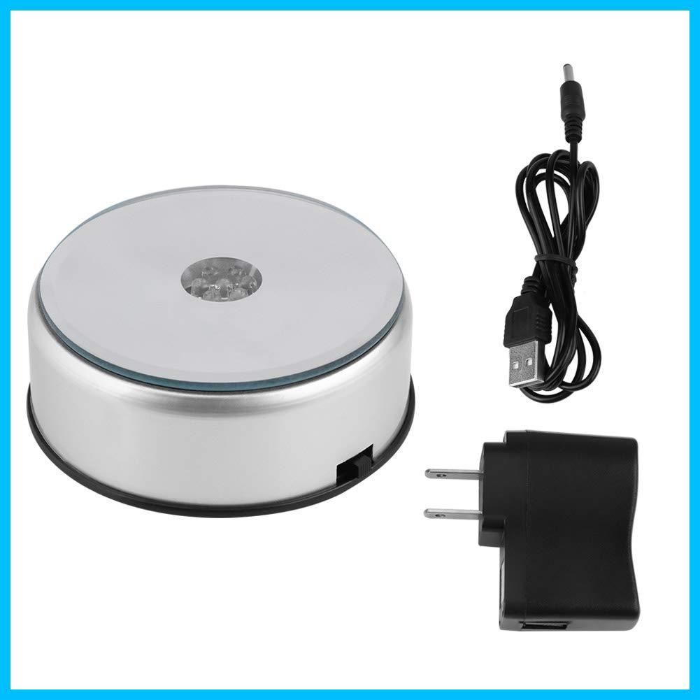 在庫 結婚式 90°回転 カラフル ディスプレイライト 誕生日 LED照明ベース 7色 パーティ led台座 回転台 光るコースター AC110-240V LEDライトステージ LEDコースター