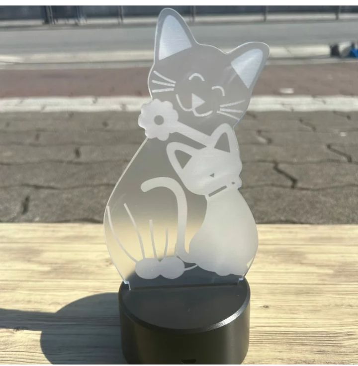 3D LED猫ランプ Amazon.co.jp : 樹脂猫ランプステンドグラス、 3Dかわいいペット