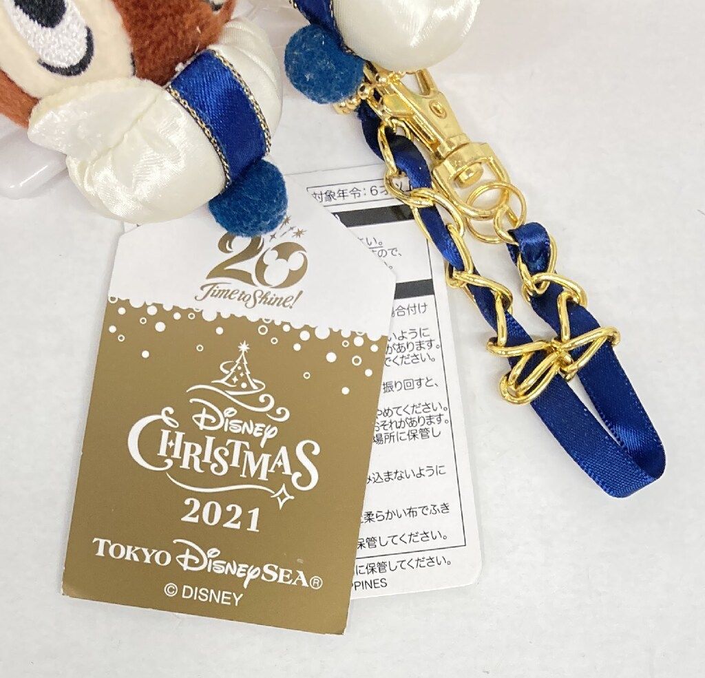 東京ディズニーシー　クリスマス　2021 ぬいぐるみバッジ　チップ＆デール 東京ディズニーシー ぬいぐるみバッジ CHRISTMAS 2021 チップ