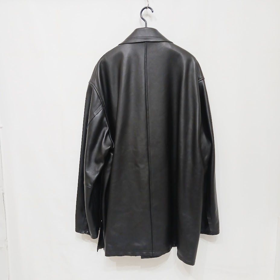 試着程度 極美品 YOKE ヨーク Cut Off Leather Car Coat カットオフ レザー カーコート YK22AW0401C 羊革 黒  サイズ3 ユニセックス - メルカリ