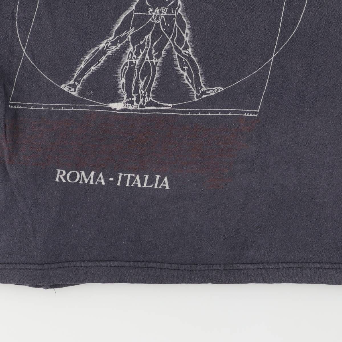 古着 LEONARDO DA VINCI レオナルドダヴィンチ ウィトルウィウス的人体図 アートTシャツ メンズL相当 /eaa556040 古着 LEONARDO DA VINCI レオナルドダヴィンチ ウィトルウィウス的人体