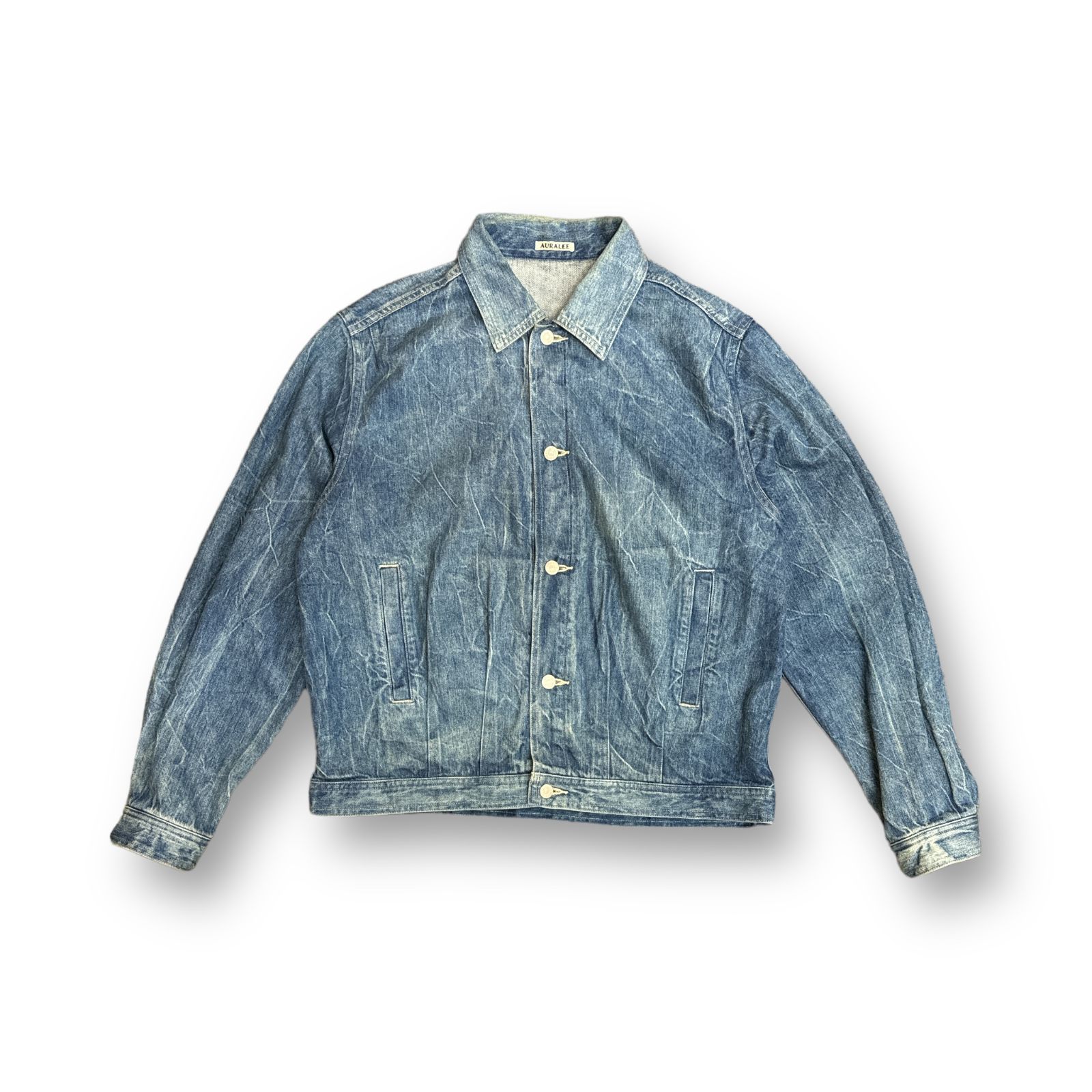 定価48400円 AURALEE 23AW Selvedge Faded Light Denim Blouson セルビッチフェーディッド ライトデニムブルゾン Gジャン ジャケット オーラリー A23SB01DE インディゴ 5 71284A5 - メルカリ