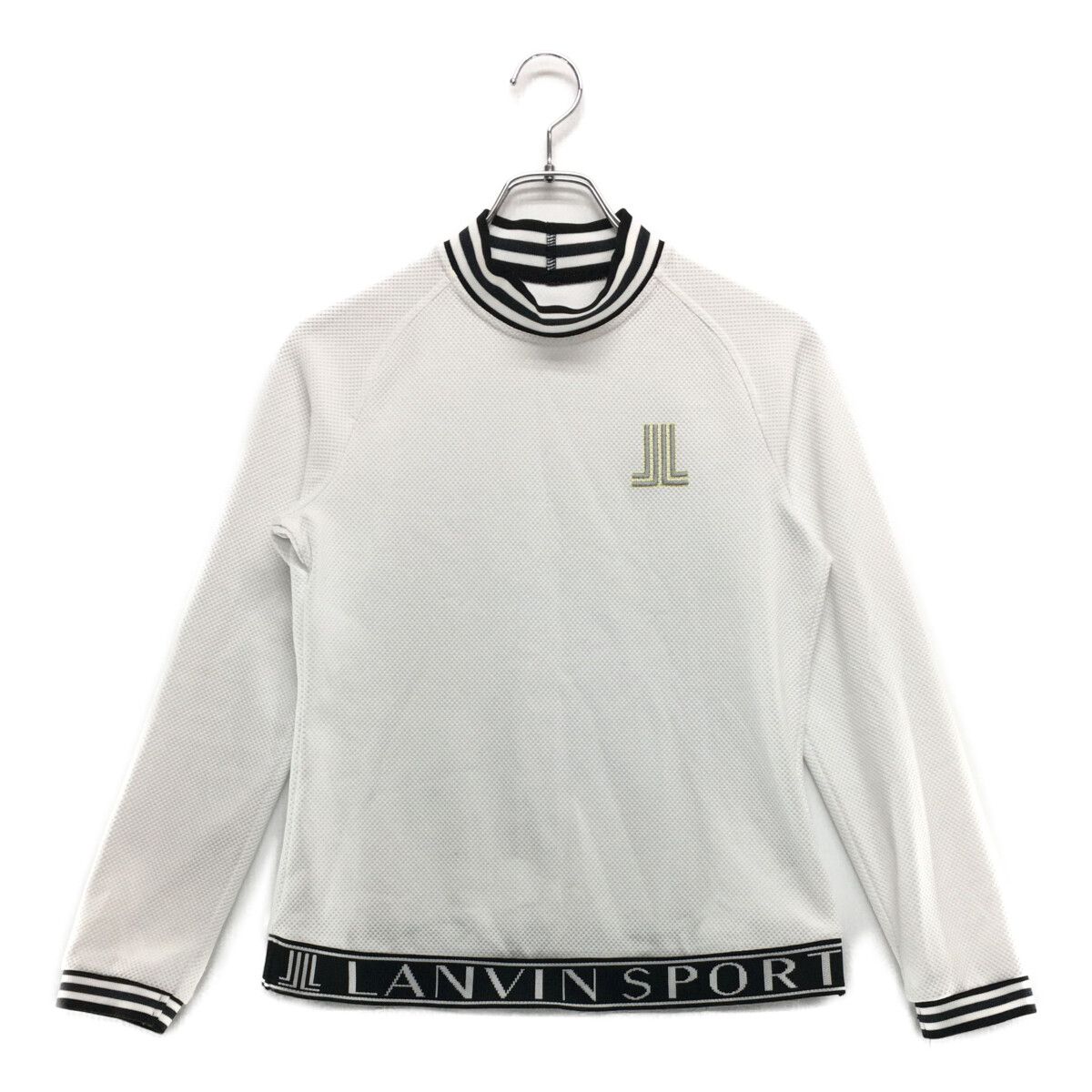 LANVIN - coco 中古 ランバンスポール LANVIN SPORT レディース 長袖シャツ 38(M) 白系 ホワイト ハーフジップ 中古 レディース ランバンスポール LANVIN SPORT 長袖シャツ 38