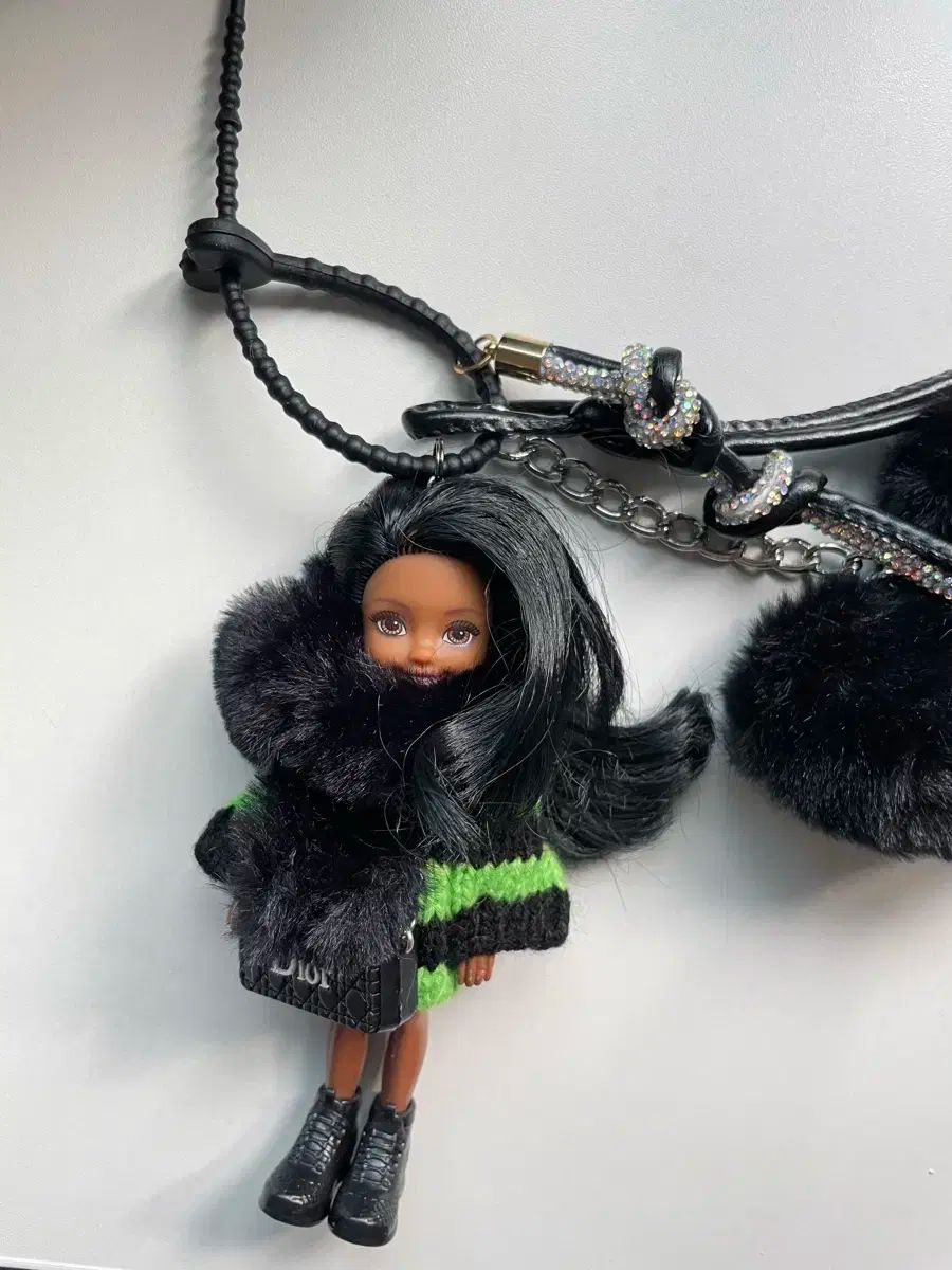 マテル バービーキーホルダー チェルシーキーホルダー ブラックハート バービー人形 バッグキーホルダー