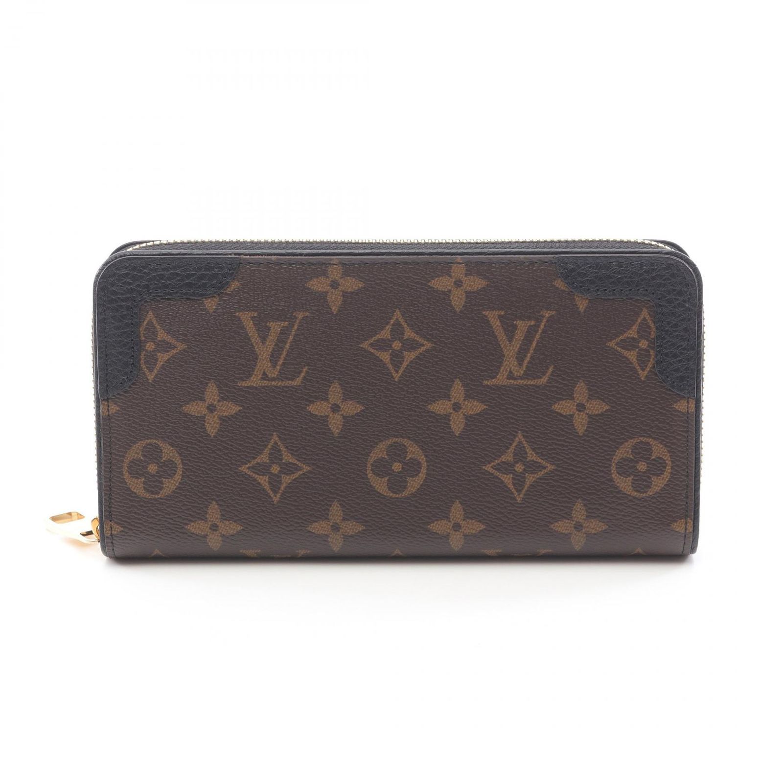 ルイ ヴィトン LOUIS VUITTON ラウンド長財布 ジッピーウォレット レティーロ モノグラム M61188 ノワール PVCコーティングキャンバス レザー レティーロ ピー ウォレット レディース Used A