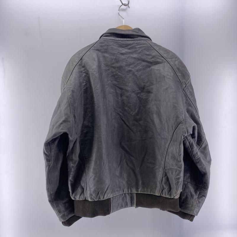 中古】MAG FLY 80-90s レザーフライトジャケット ブラウン XL