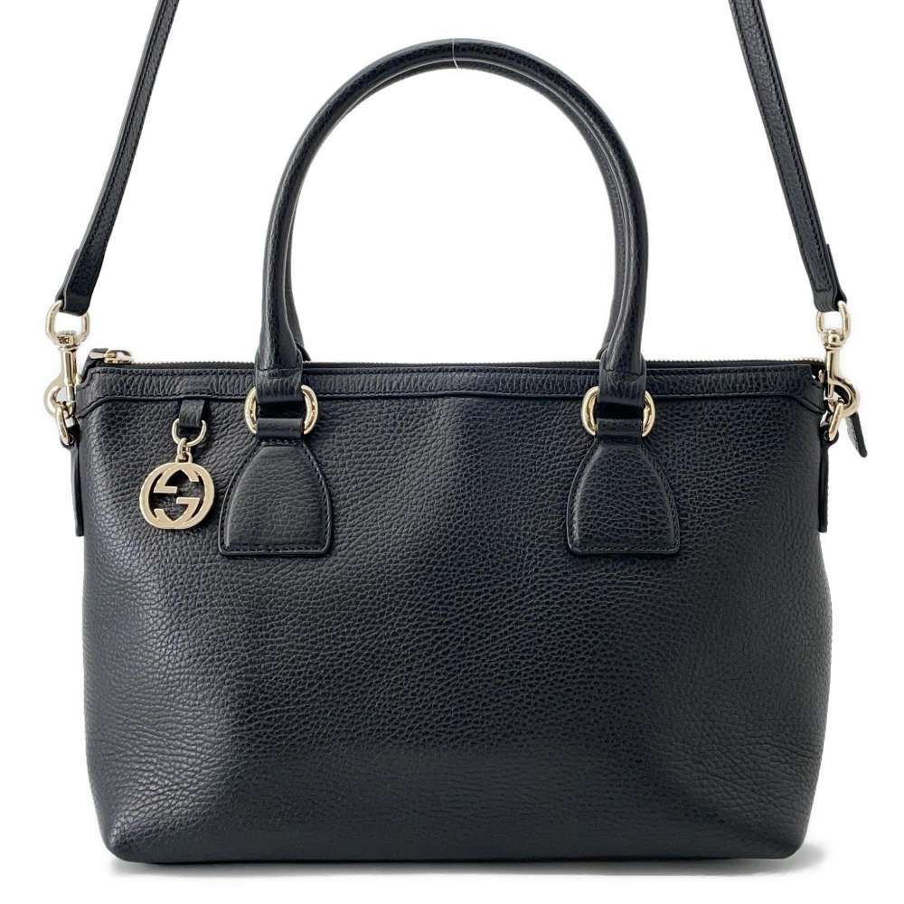 新着 グッチ ハンドバッグ インターロッキングG レザー 449659 GUCCI バッグ