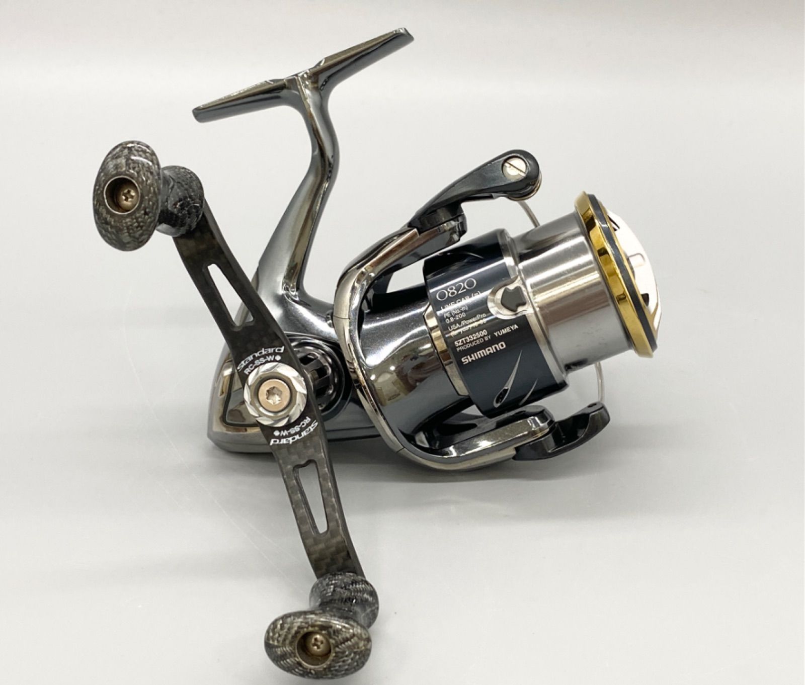 SHIMANO シマノ スピニングリール 14ステラ 2500S カスタム スタジオコンポジット カーボンハンドル PE0820 スプール 03242