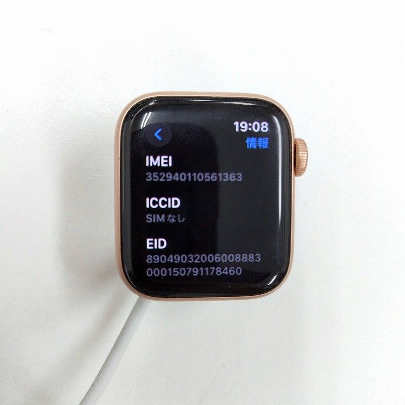 アップルウォッチ(Apple Watch) SE 40mm GPS+Cellular 32GB MYEK2J/A A2355 ゴールドアルミニウム 本体のみ ネットワーク利用制限△ 【中古】 JA-19277