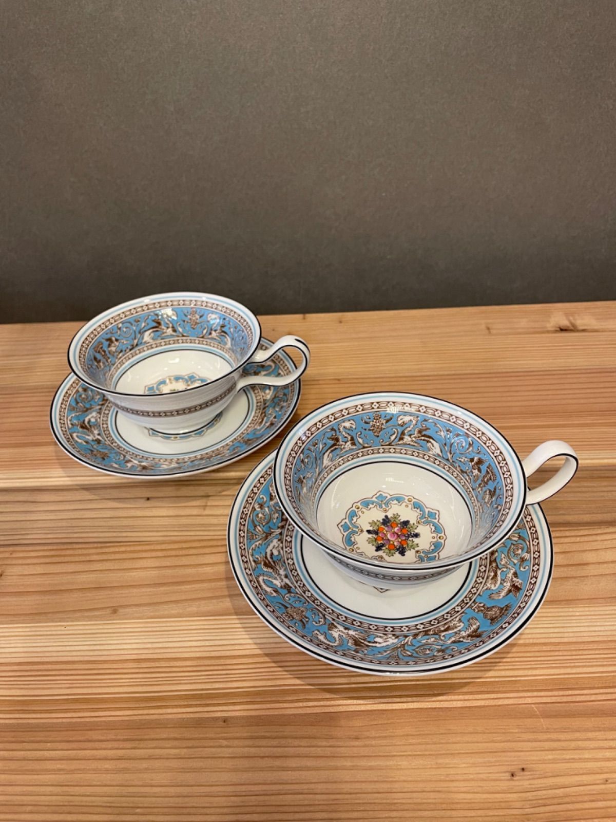 【マイケル】　フローレンティーンターコイズ　未使用品 ウェッジウッド 未使用 ティーカップ 新品未使用 ウエッジウッド