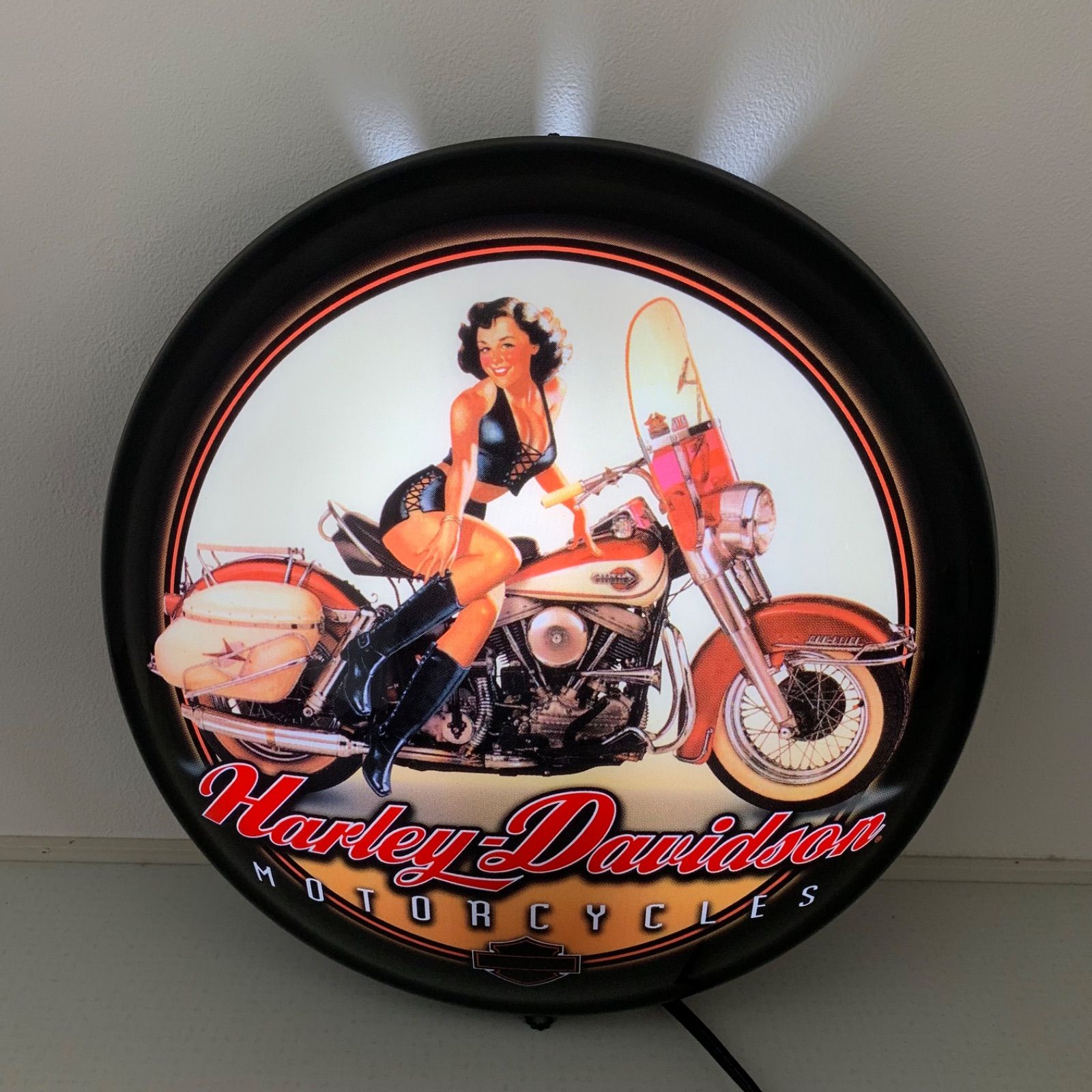 ハーレーダビッドソン モーターサイクル 注文 ネオン アメリカン
